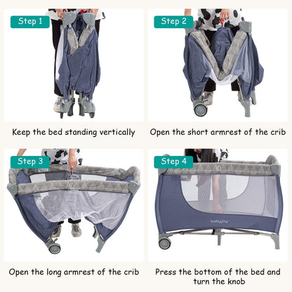 Portable Baby Bed Playard with Bassinet