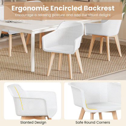 Dining Chairs Set of 2, Modern Kitchen Chairs with Breathable Mesh Backrest