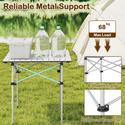Folding Roll-up Aluminium Camping Table for 4