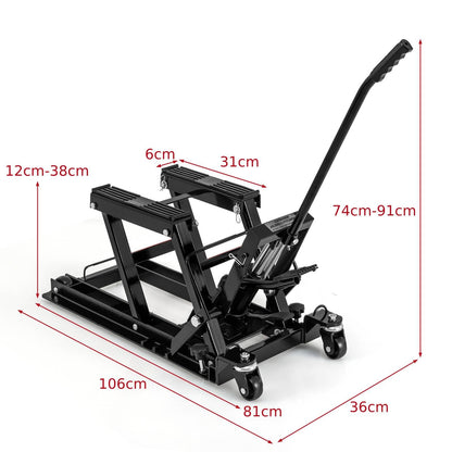 680 kg Motorcycle Hydraulic Lift with 3 Level Height Adjustable Platform