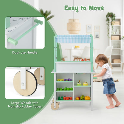 Double sided Pretend Play Kitchen with Remote Control