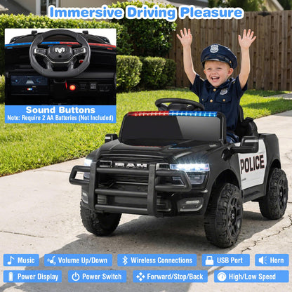 12V Kids Ride on Car with Remote Control, Lights