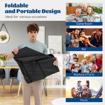 120CM 8-Player Foldable Poker Table Top with Carrying Bag