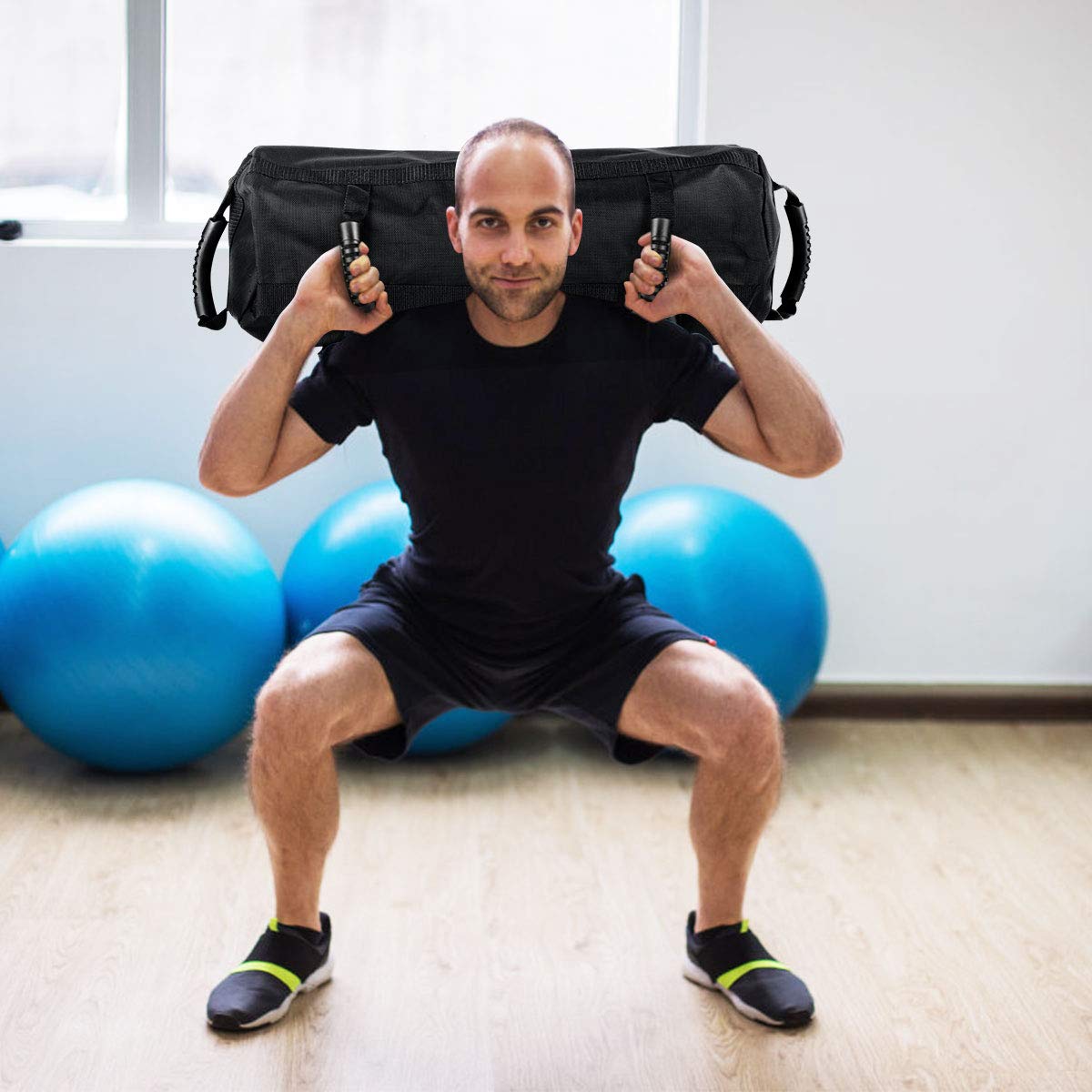 27 KG Heavy Duty Adjustable Training Sandbag of 1680D Oxford Cloth 500D PVC Net Cloth