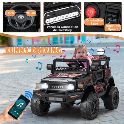 Kids Electric Ride On Car, 12V Licensed Toyota FJ Off Road Truck