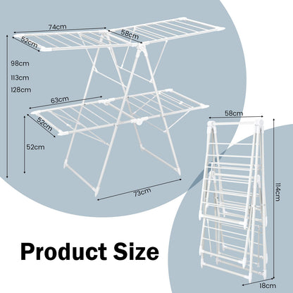 Folding Clothes Drying Rack for Indoor Outdoor