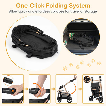3-in-1 Pet Stroller, Foldable Dog Pushchair