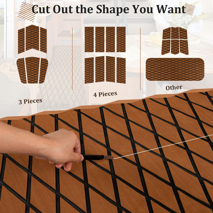 Non-Slip Waterproof Boat Decking Sheet with Self-Adhesive Backing