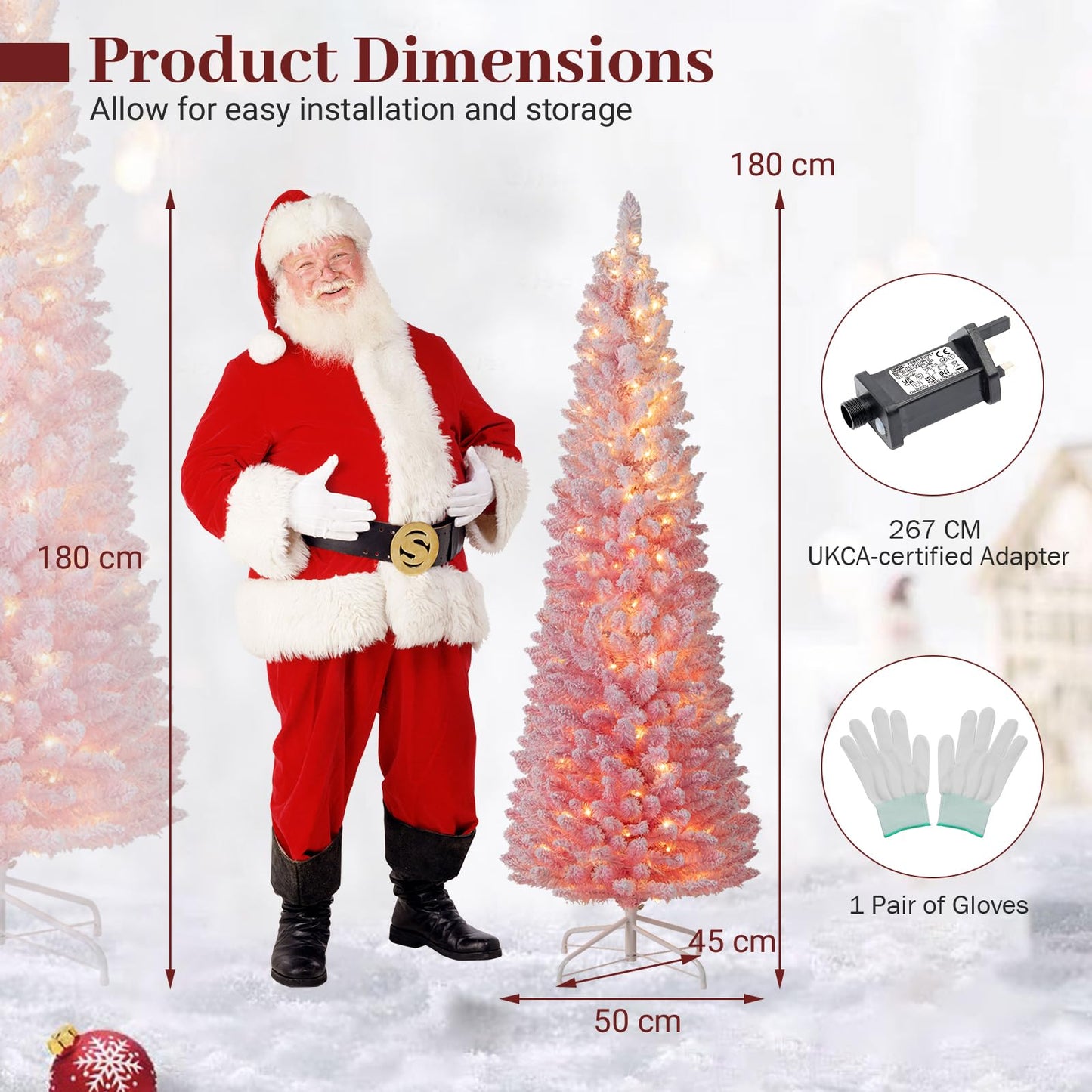 Artificial Christmas Tree with 392 Flocked Branch Tips