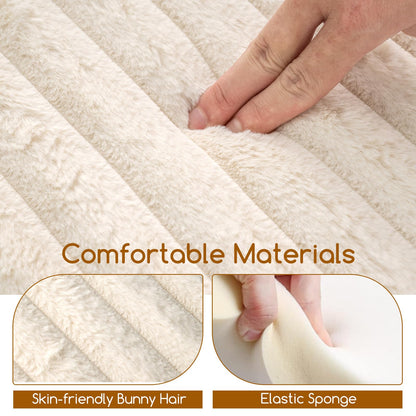 Modern Ottoman Set of 2 with Detachable Lids and Hidden Storage Space