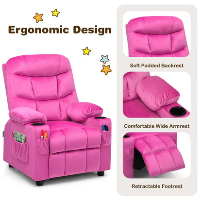 Adjustable Larger Kids Lounge Recliner Chair with 2 Cup Holders