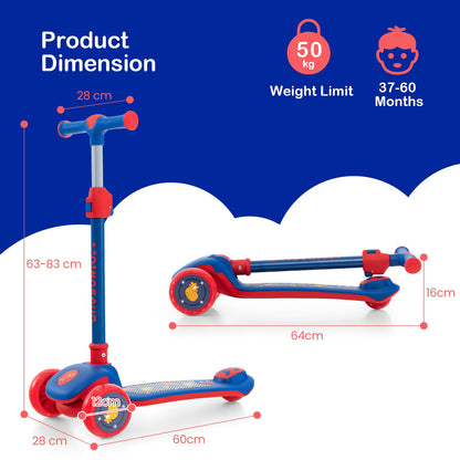 3 Wheel Foldable Scooters with Light up PU Wheels