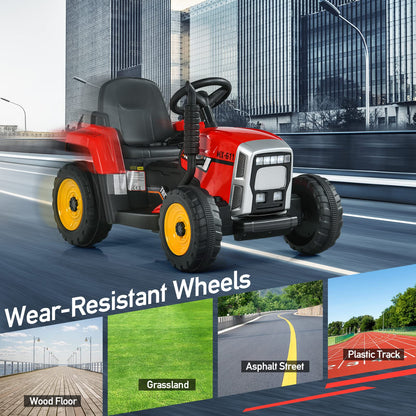 Kids Electric Tractor with Detachable Trailer