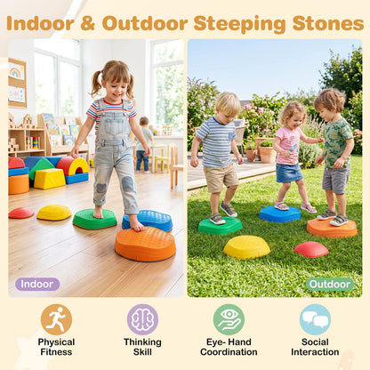 Kids Stepping Stones, Stackable Balance Blocks