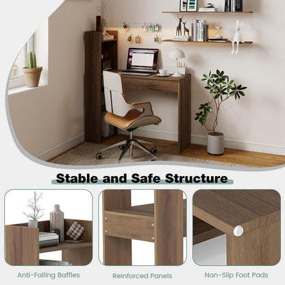Home Office Desk with Bookshelf 110 CM Study Writing Table