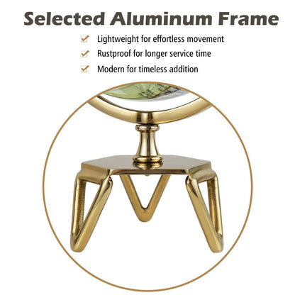 World Globe, 360° Rotating Geography Globe with Metal Meridian and Triangle Stand