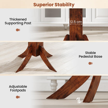 33 Inch Square Dining Table with Pedestal Base