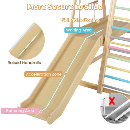 8-in-1 Jungle Gym Wooden Montessori Climber Playset