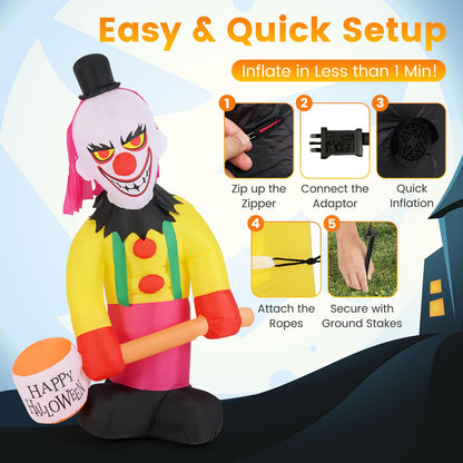 240 CM Giant Halloween Inflatables with Hammer and Sandbags