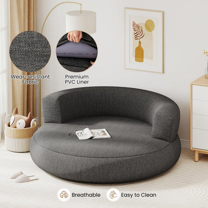 Inflatable Couch Inflatable Lounger Air Sofa with Detachable Cover
