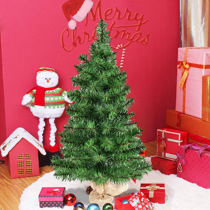 Artificial Table Top Christmas Tree with Burlap Base