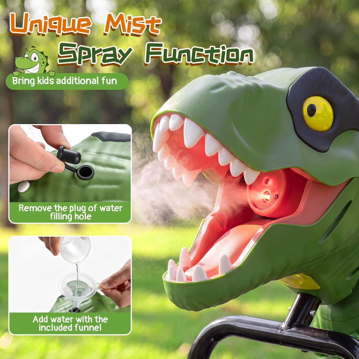 Kids Tricycle, Dinosaur Toddler Trike with Lights