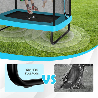 Rectangle Trampoline with Enclosure Net