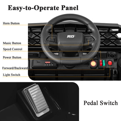 12V Kids Ride on Truck Battery Powered Car with Parental Remote