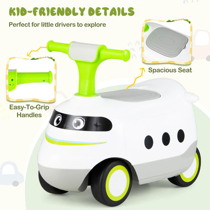 Ride on Push Car for Toddlers Sit to Stand Car with Horn and Storage