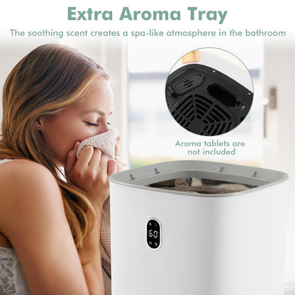 20/35L Large Towel Warmer Bucket with PTC Heater and Fragrant Disc Holder