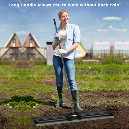 46" x 10” Heavy Duty Lawn Leveler with 77” Ergonomic Handle