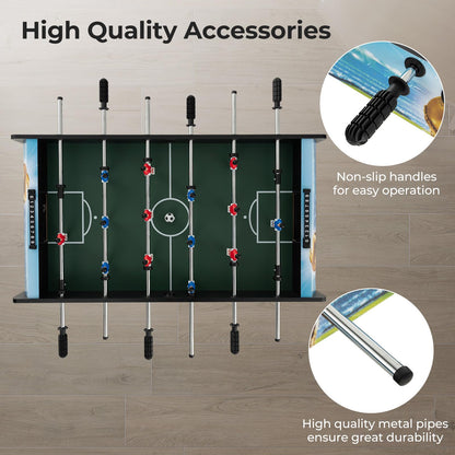 Freestanding Soccer Game Table with Removable Legs for Home Game Room Bar