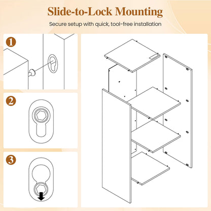3/4/6/9-cube Bookcase, Space-Saving
