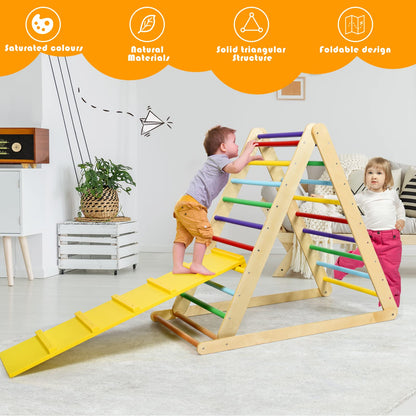 Wooden Climbing Ladder with Ramp for Kindergarten or Home