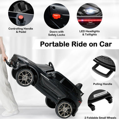 12V Kids Ride on Vehicle Aston Martin Licensed with Horn and Taillights
