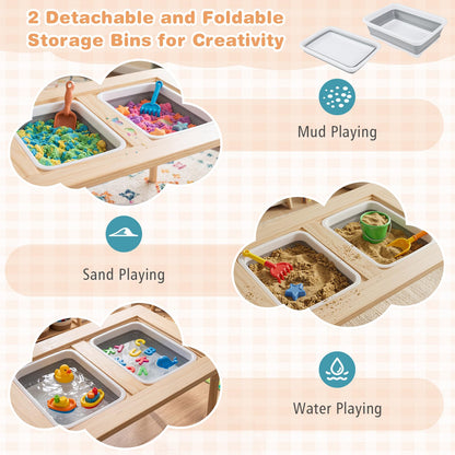 Sensory Table Set Kids Activity Table and Chair Set with Adjustable Height