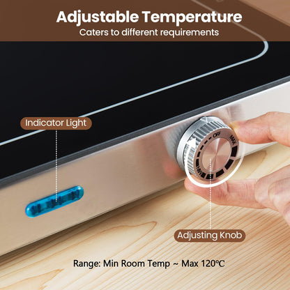 Electric WarmingTray with Adjustable Temperature