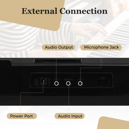 61 Key Keyboard Piano, Portable Digital Piano with 200 Rhythms