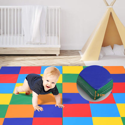 Toddler Play Mat, Foldable Patchwork Baby Floor Mats
