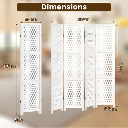 4 Panel Folding Room Divider for Living Room Bedroom Office