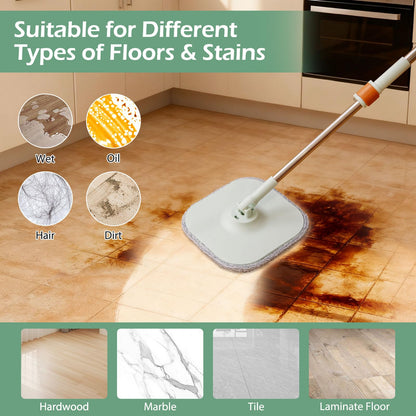Spin Mop and Bucket Set Separation Dirty and Clean Water System