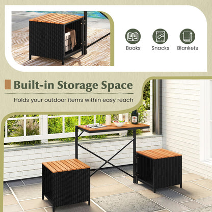 2-in-1 Transforming Picnic Table and Chairs Set