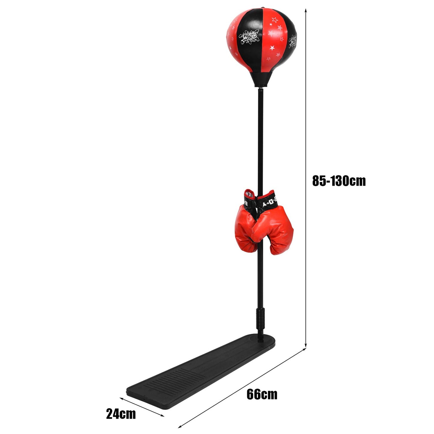 Punching Bag with Stand and Gloves