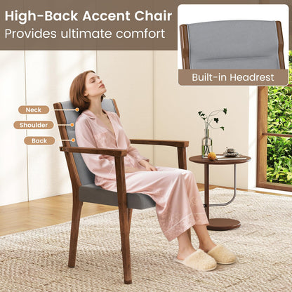 Mid-Century Modern Dining Chairs Set of 2 Upholstered Accent Chairs