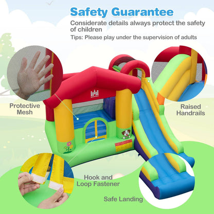 Inflatable Bouncy Castle, Kids Jumping House with Air Blower, Slide