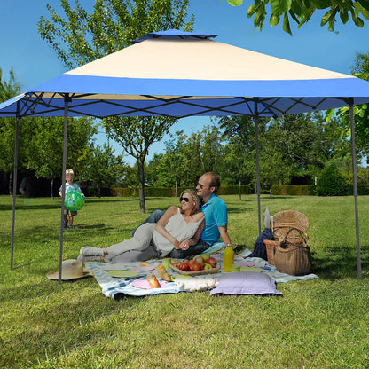 4 x 4m Pop up Outdoor Gazebo with 2-Tier Roof and Carrying Bag