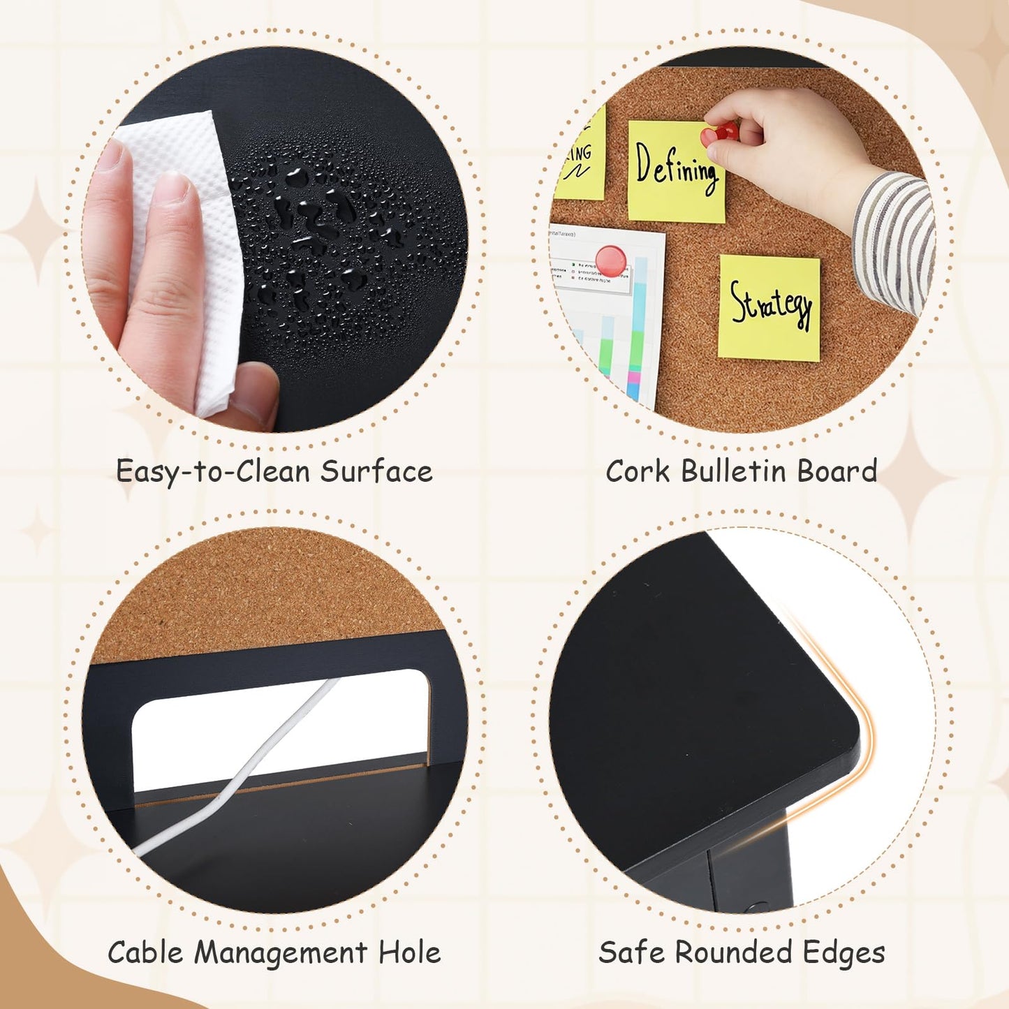 Kids Study Desk and Chair Set Wooden Students Writing Table