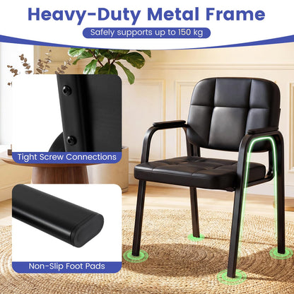 2 PCS Executive Office Chairs, PU Leather Reception Chairs
