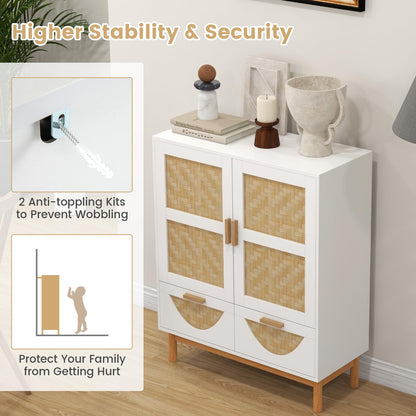 2 Door Sideboard Buffet Cabinet Accent Floor Storage Cabinet