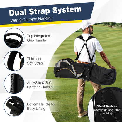 Lightweight Golf Club Bags with 8 Way Dividers